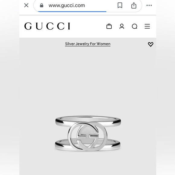 GUCCI INTERLOCKING WIDE OPEN BAND - Picture 9 of 10